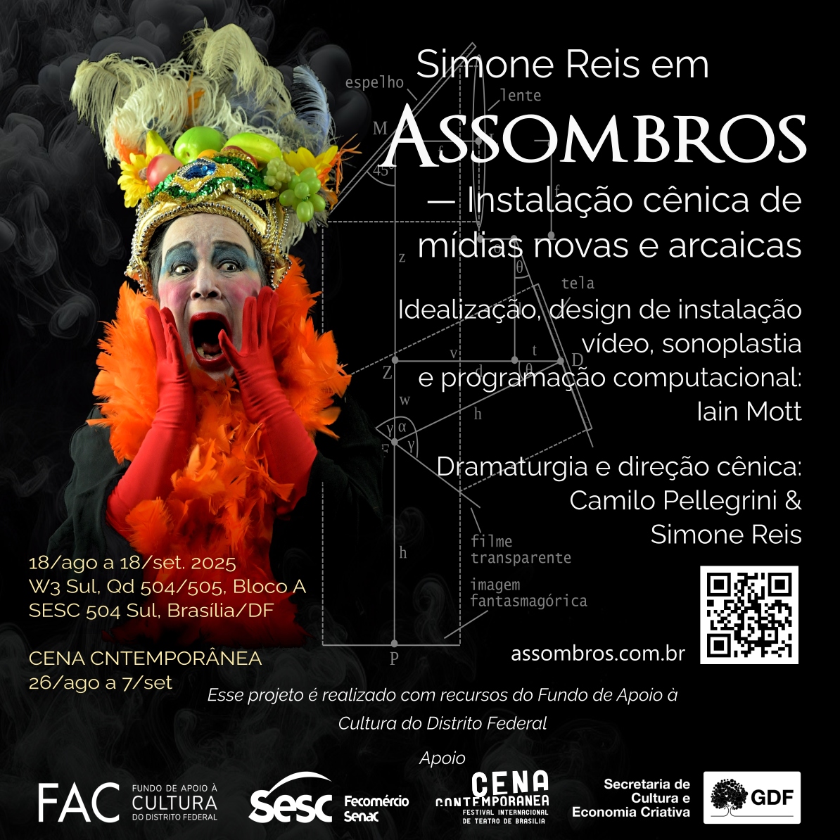 Assombros* : Theatrical installation with new & archaic media